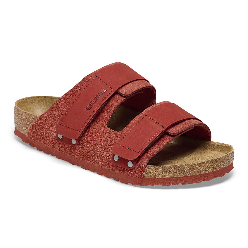 Birkenstock Uji Nubuck Suede Leather Sienna Red